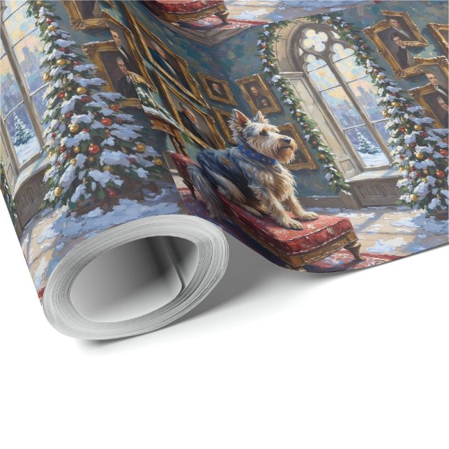 Papel De Presente Skye Terrier Christmas Castle Gallery Holiday (Ponta do rolo)