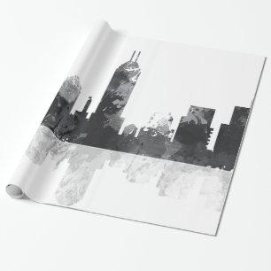 PAPEL DE PRESENTE SKYLINE DE INDIANA, INDIANAPOLIS