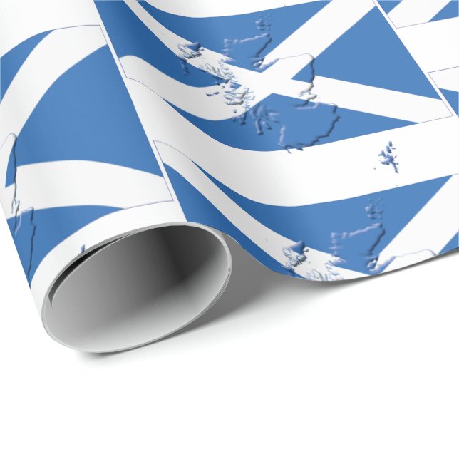 PAPEL DE PRESENTE SLAG DE SALTIRE SCOTLAND (Ponta do rolo)