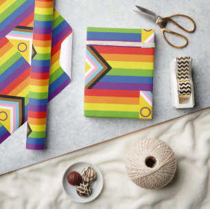 Papel De Presente SlipperyJoe Intersex Progress Pride Sinalizador ar