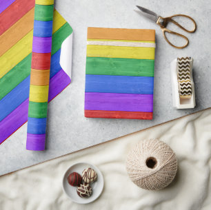 Papel De Presente SlipperyJoe's clássico arco-íris tátil feito à mão