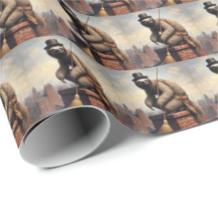 Papel De Presente Sloth Chimney Sweep