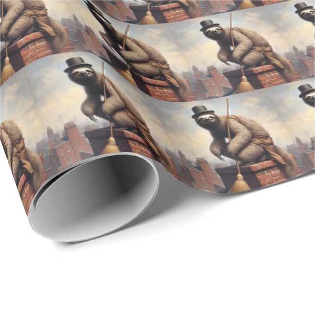 Papel De Presente Sloth Chimney Sweep (Ponta do rolo)