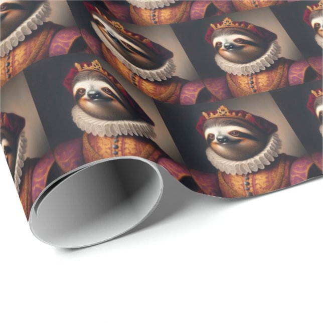 Papel De Presente Sloth Renaissance King (Ponta do rolo)