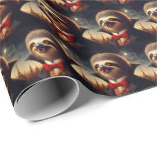 Papel De Presente Sloth Vampire