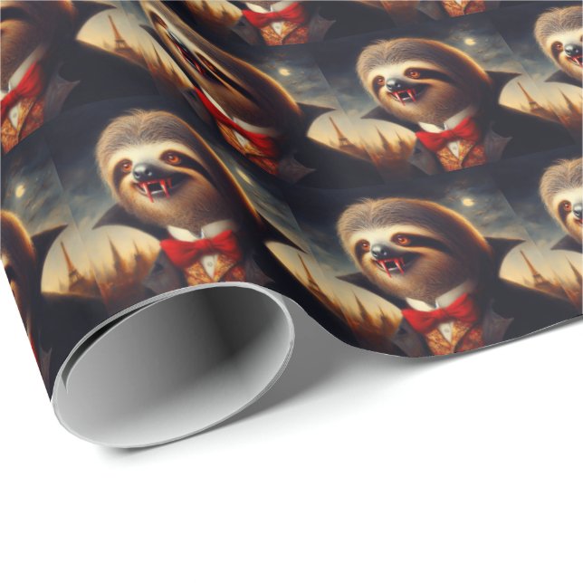 Papel De Presente Sloth Vampire (Ponta do rolo)