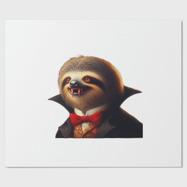 Papel De Presente Sloth Vampire Classic T-Shirt (Aberto)