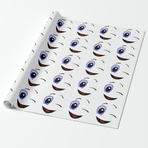 PAPEL DE PRESENTE SMILEY FACE DE INVERNO