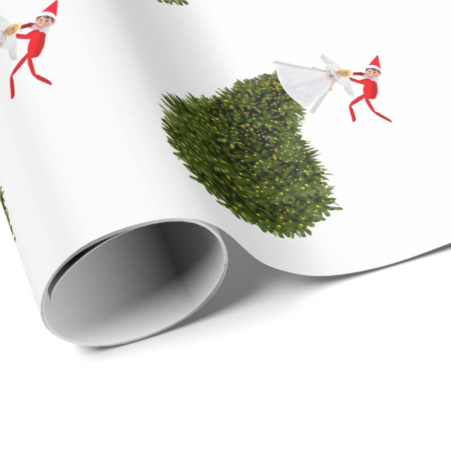 Papel De Presente Smitten Elf Wrapping Paper (Ponta do rolo)