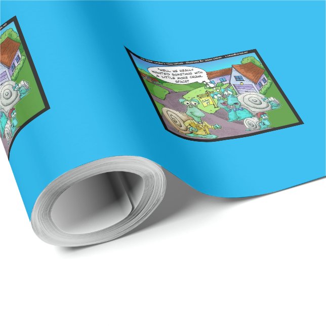 Papel De Presente Snail Real Estate Sales Funny Gifts & Coleções (Ponta do rolo)