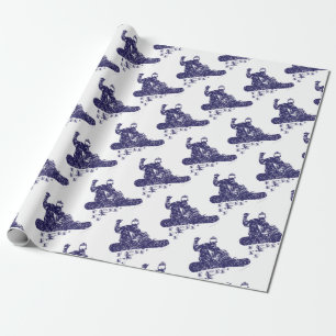 Papel De Presente Snow-Boarder