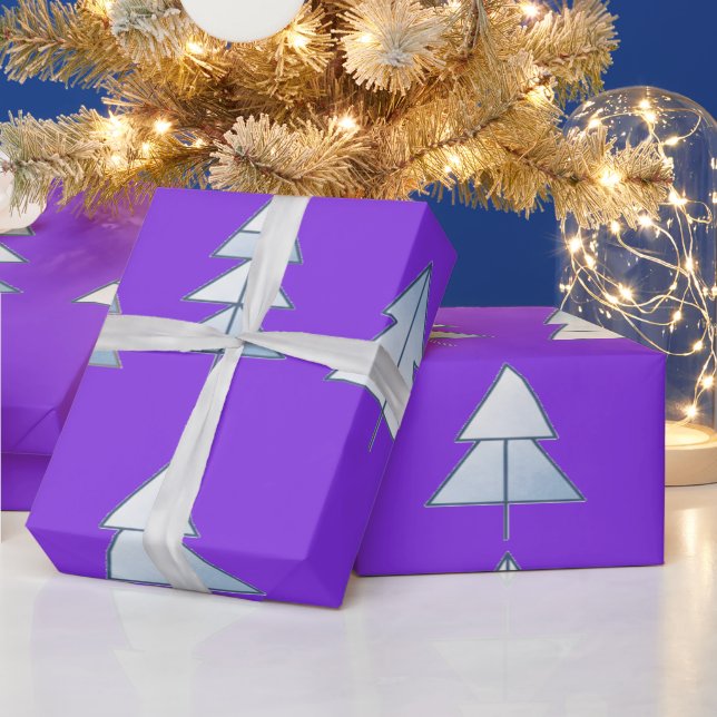 Papel De Presente Snow Trees Elegant Winter (Feriados)