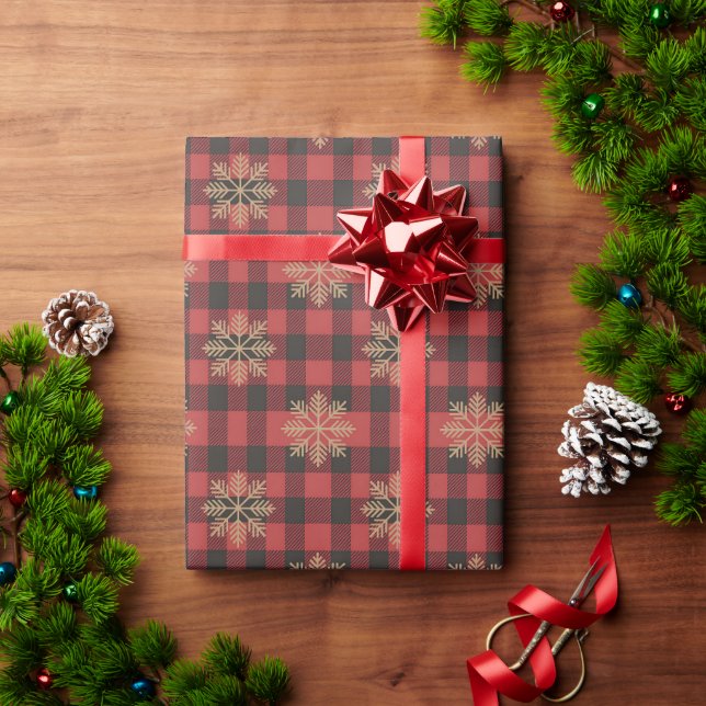 Papel De Presente Snowflake Country Christmas Wrapping Paper (Presente de Natal)