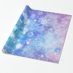 Papel De Presente Snowflake Fantasy