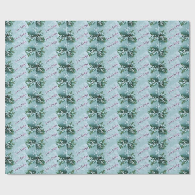 Papel De Presente Snowflakes patterned gift wrap (Aberto)