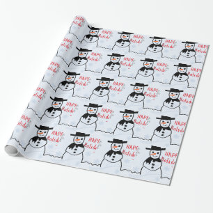 Papel De Presente Snowman