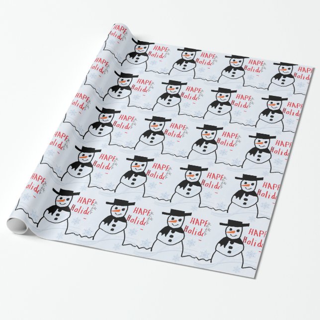 Papel De Presente Snowman (Desenrolado)