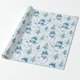 Papel De Presente Snowman