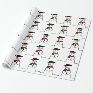 Papel De Presente Snowman