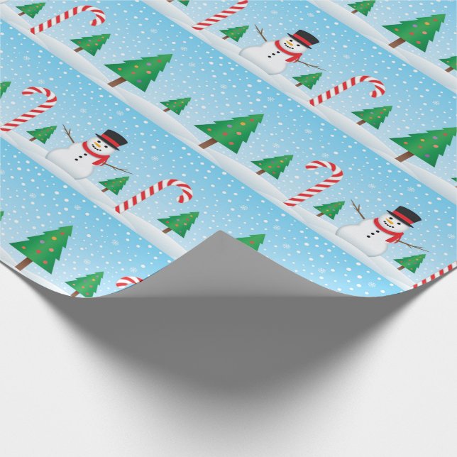 Papel De Presente Snowman & Candy Cane Winter Wonderland (Ponta)
