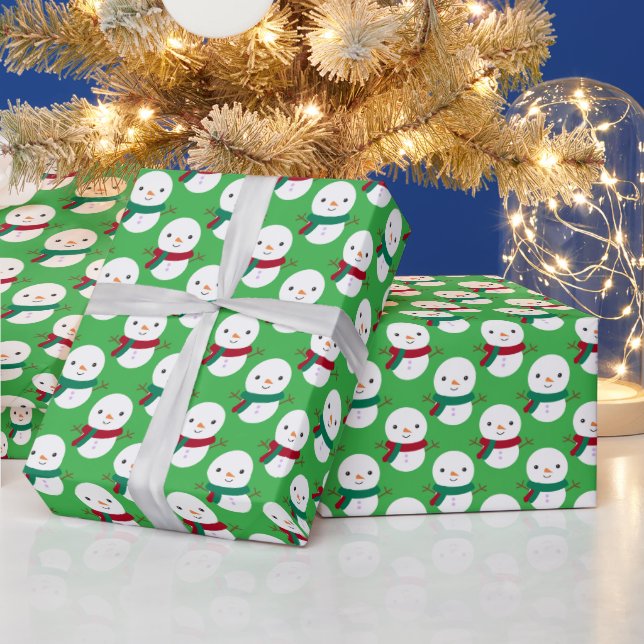 Papel De Presente Snowman Christmas (Feriados)