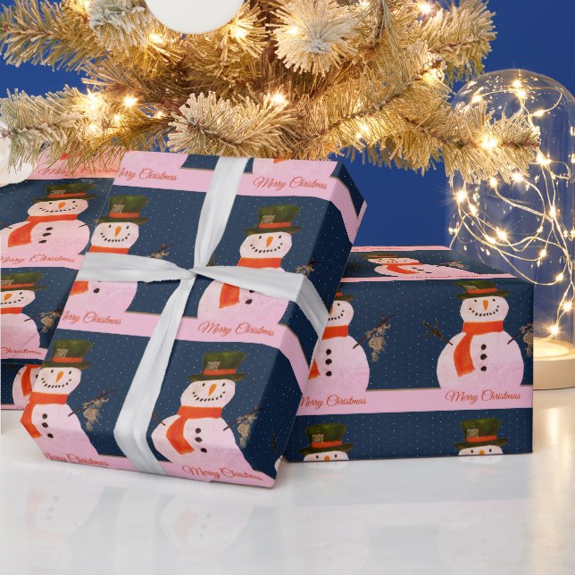 Papel De Presente Snowman de Natal (Feriados)