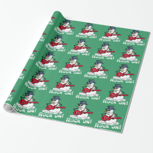 Papel De Presente Snowman Rock On