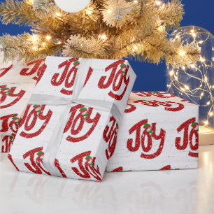 Papel De Presente Snowman Sobre Alegria Bolinhas