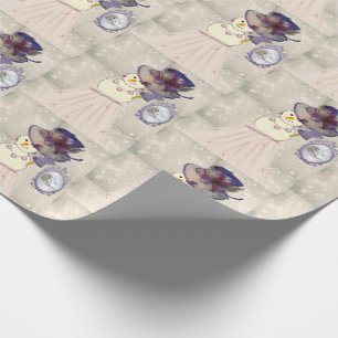 Papel De Presente Snowman, Vintage