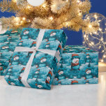 Papel De Presente Snowmen Snowy Field Trees Blue Christmas<br><div class="desc">Apresentando nosso moderno Livro de Vestimentos de Natal, uma encantadora personificação da beleza do inverno e elegância contemporânea. Este papel de embrulho apresenta um fundo azul sereno adornado com um padrão carinhoso de super bonitinhos de neve em um campo de neve, cercado por pinheiros altos e graciosos. O encantador imaginário...</div>