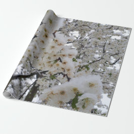Papel De Presente Snowy Blossom Wrapping Paper