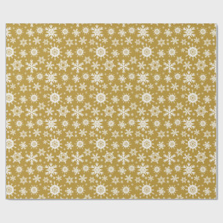 Papel De Presente Snowy Gold