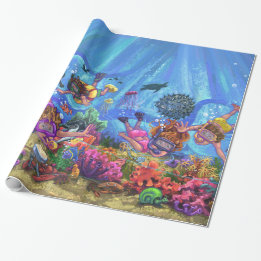 Papel De Presente Sob o mar