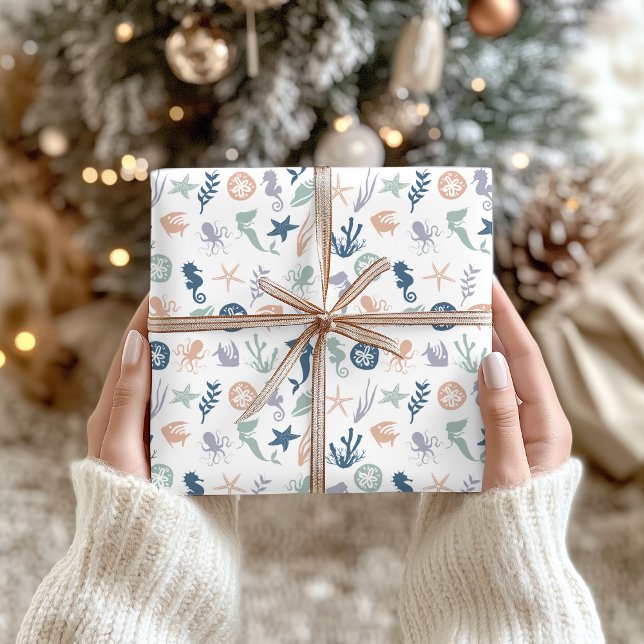 Papel De Presente Sob o Mar de Sereia (Criador carregado)