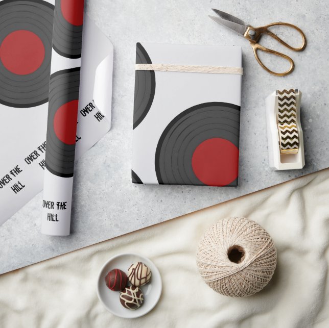 Papel De Presente Sobre o Hill Rock N Roll Record (Artesanato)