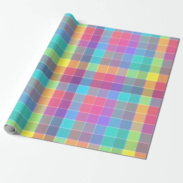 Papel De Presente Sobreposição Pastel (Desenrolado)