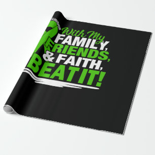Papel De Presente sobrevivente de câncer Faith Amigos Família Verd