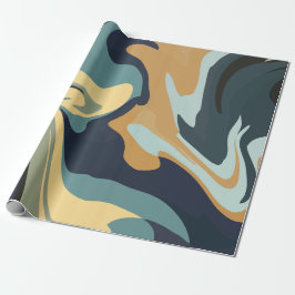 Papel De Presente Soft Earthy Swirls in Calm Tones