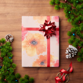 Papel De Presente Soft Floral Blooms Wrapping Paper 