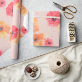 Papel De Presente Soft Floral Blooms Wrapping Paper 