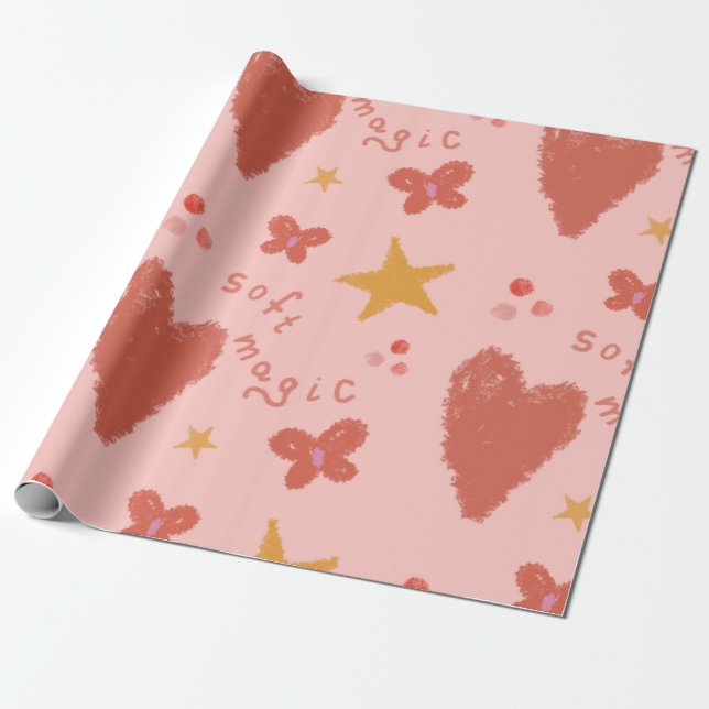 Papel De Presente Soft Magic Pastel (Desenrolado)