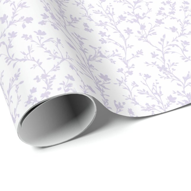 Papel De Presente Soft Meadow Dusty Lavender - Neutro (Ponta do rolo)