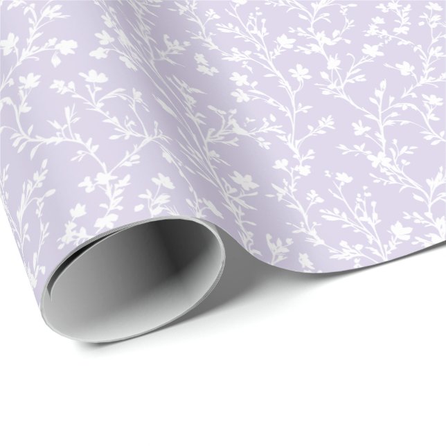 Papel De Presente Soft Meadow Neutro - Lavanda Empoeirada (Ponta do rolo)