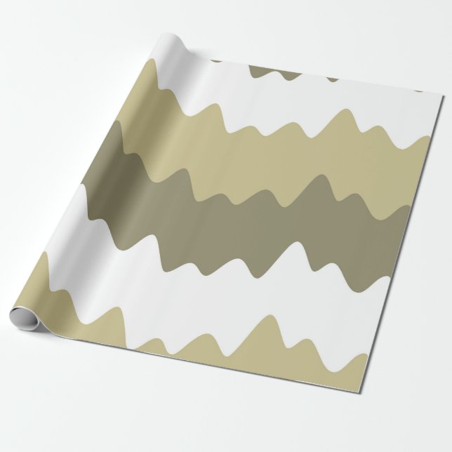 Papel De Presente Soft Pastel Wavy Stripes (Desenrolado)