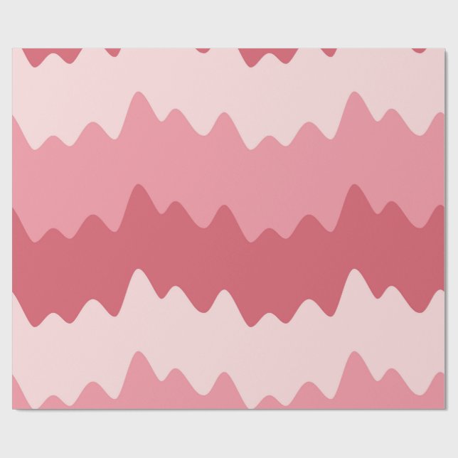 Papel De Presente Soft Pastel Wavy Stripes Wrapping Paper (Aberto)