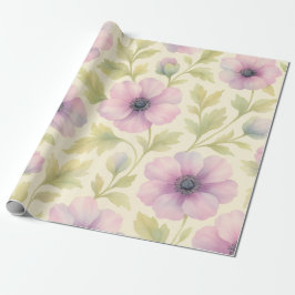 Papel De Presente Soft Pink Floral Wrapping Paper