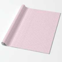 Soft Pink Gingham Wrapping Paper