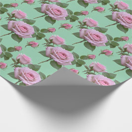 Papel De Presente Soft Pink Roses With Subtle Lavender Highlights 
