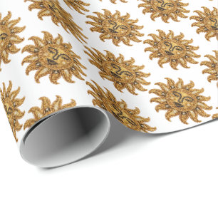 Papel De Presente Sol Embroidered