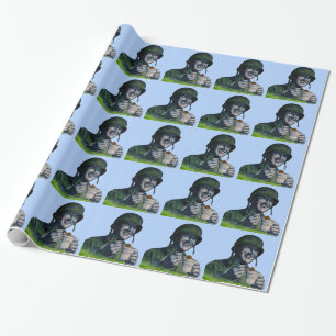 Papel De Presente SOLDADO da segunda guerra mundial que come o